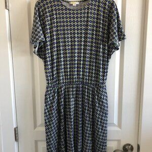 Boden Moroccan Diamond Flutter Sleeve Jersey Dress